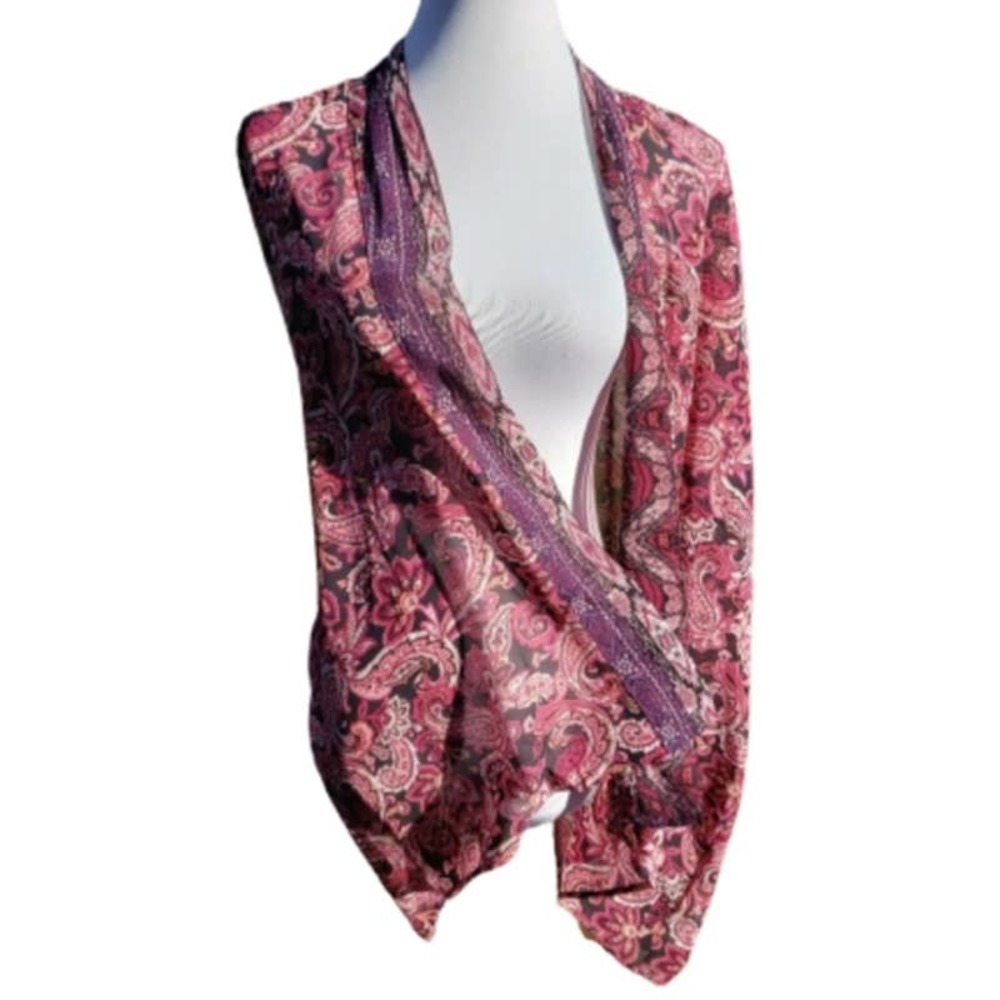 Maternity Kimono PINK Paisley Purple JESSICA SIMPSON OS